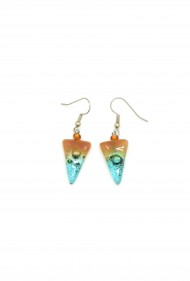 Pointed Triangle Glass Earrings